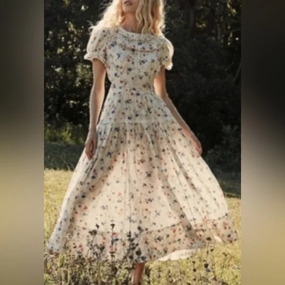 Doen Fiore Maxi Dress Octavia Floral Print Size Medium - Picture 1 of 12